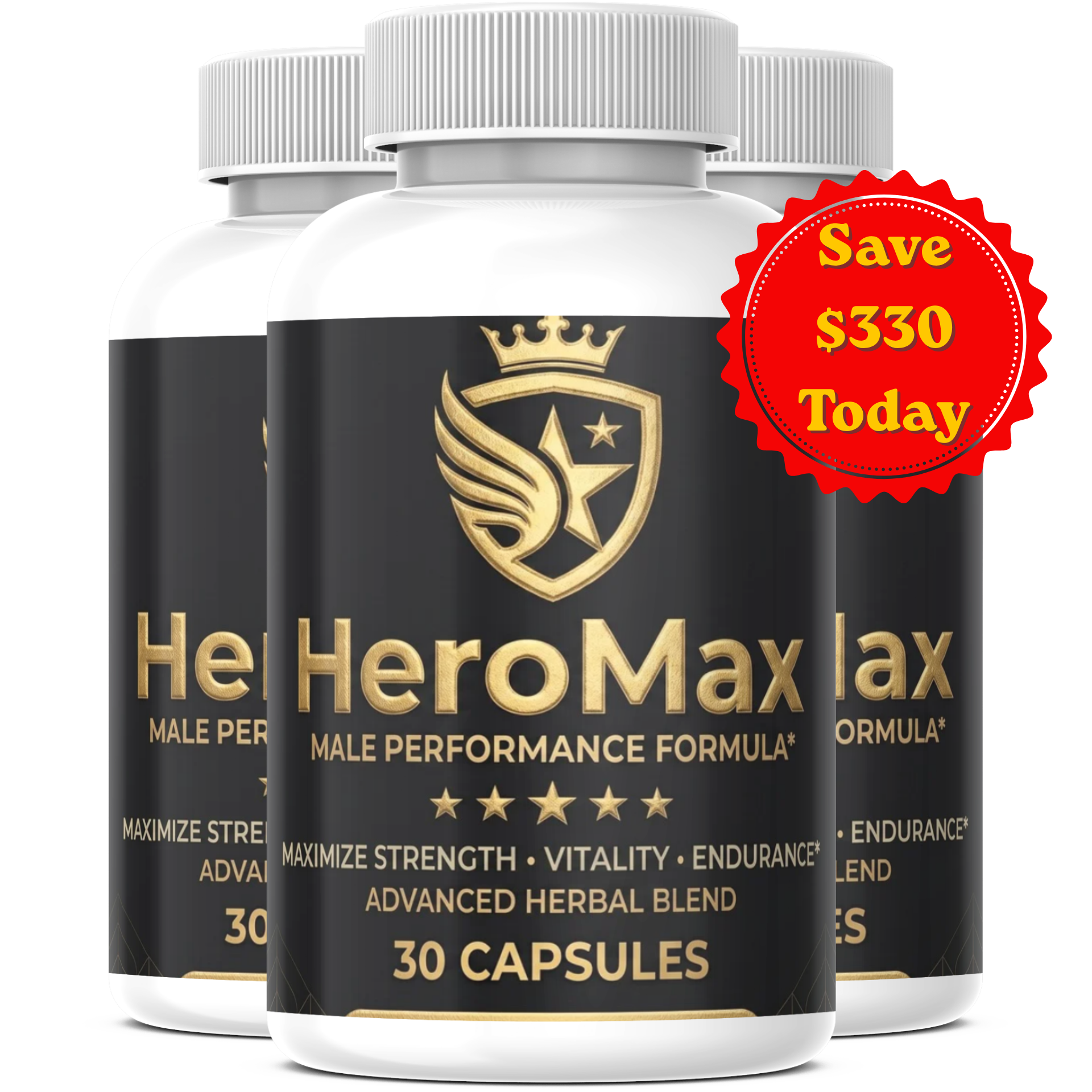 HeroMax 3 Bottles - Save $330 Today